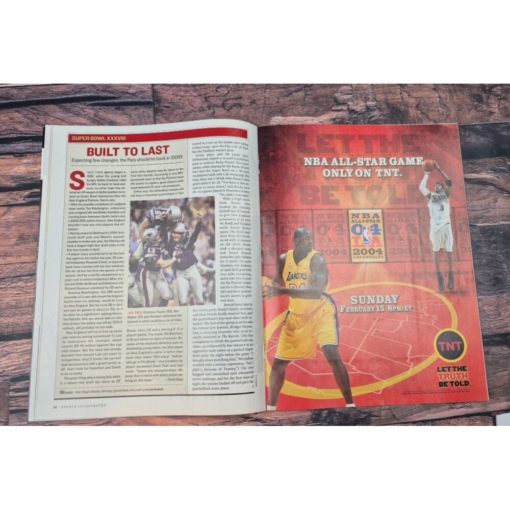 Tom Brady "The Hero" February 9, 2004 Super Bowl Sports Illustrated No Label 🔥 - Picture 5 of 5